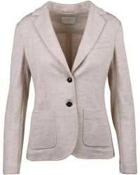 Circolo 1901 - Tailored Sweatshirt Blazer With Notched Lapel And Cashmere Blend - Lyst