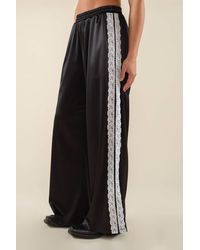 NVLT - Nena Satin Lace Track Pant - Lyst