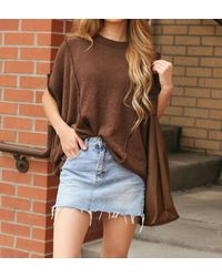 Zenana - Grace Oversized Textured Knit Top - Lyst