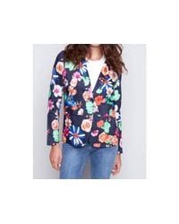 Charlie b - Floral Linen Blazer - Lyst