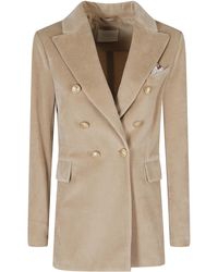 Circolo 1901 - Double-Breasted Velvet Button Jacket - Lyst