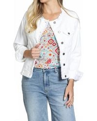 Apny - Jean Jacket With Frayed Detail - Lyst