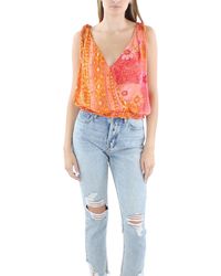 Free People - Tied To You Printed Tank Wrap Top - Lyst