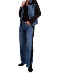 Fdj - Mina Mixed Media Denim Jacket - Lyst