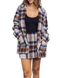 J.Nna - Brushed Checked Single-Breasted Blazer Jacket - Lyst