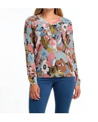 Fdj - Paulla Printed V-Neck Sweater - Lyst