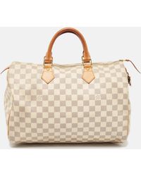 Louis Vuitton - Damier Azur Canvas Speedy 35 Bag - Lyst