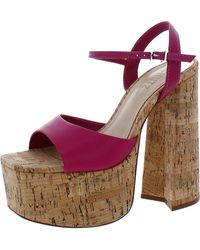 SCHUTZ SHOES - Glayce Leather Cork Platform Sandals - Lyst