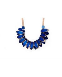 Avenue Chic - Leaf Wood Necklace - Lyst
