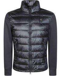 Blauer - Biker Ny Padded Matte Sleeve Jacket - Lyst