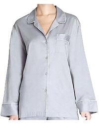 Natori - Sateen Long Sleeve Button Front Pajama Top - Lyst