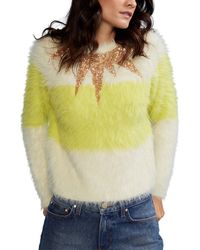 Cynthia Rowley - Fuzzy Stripe Sequin Wool-blend Sweater - Lyst