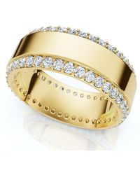 Pompeii3 - 1Ct Diamond Wedding Ring 8Mm 14K Polished Band Lab Grown Size: 10.5 - Lyst