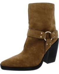 Rag & Bone - Rio Western Leather Pointed Toe Ankle Boots - Lyst