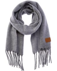 Vince - Lofty Solid Leather-Trim Wool & Alpaca-Blend Scarf - Lyst