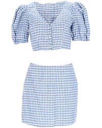 Reformation - Ethel Two Piece Top And Mini Skirt Set - Lyst