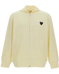 Comme des Garçons - Front-Zip Hoodie With Heart Print - Lyst