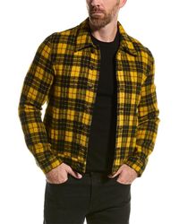 John Varvatos - Button-down Wool-blend Shirt Jacket - Lyst