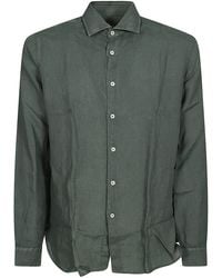 Xacus - Linen Long-Sleeved Shirt With Button-Down Front And Classic Collar - Lyst