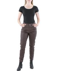 Lauren by Ralph Lauren - Lambskin Leather High Rise Skinny Pants - Lyst