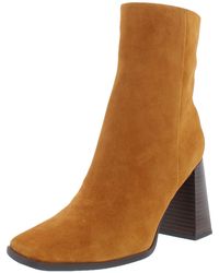 Sam Edelman - Ivette Suede Square Toe Ankle Boots - Lyst