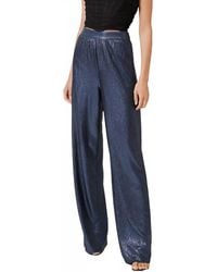 Line & Dot - High Rise Wide Leg Sequin Pant - Lyst