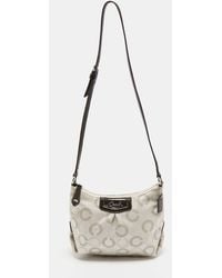 COACH - Off Signature Fabric And Patent Leather Shoulder Bag - Lyst