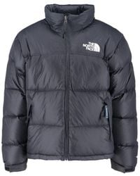 The North Face - Quilted Down Jacket With High Collar And Detachable Hood - Lyst