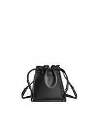 LEMIZ - Mini Bowie Drawstring Crossbody Leather Bag - Lyst