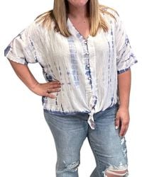 Sew In Love - Tie Dye Button Up Top - Lyst