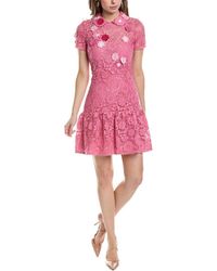 RED Valentino - Silk-trim Mini Dress - Lyst
