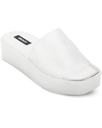 DKNY - Laren Platform Slide Slip On Logo Slide Sandals - Lyst