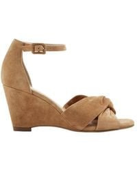 Boden - Knot Front Leather Wedge Sandal - Lyst