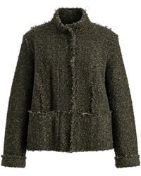Transit - Virgin Wool-Blend Mandarin Collar Cropped Jacket - Lyst