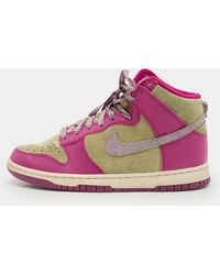 Nike - Leather And Suede Dunk Dynamic Berry High Sneakers - Lyst