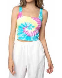 NSF - Mira Square Neck Crop Tank - Lyst