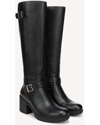 Dr. Scholls - Prairie Boots Leather Block Heel Knee High Rhs6024 - Lyst
