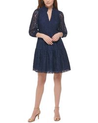 Vince Camuto - Lace V-neck Cocktail And Party Dress - Lyst