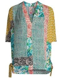 Johnny Was - Ravenne Paisley V-neck Tie Sides Pull On Top Blouse - Lyst