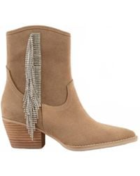 Oasis Society - Rowan Rhinestone Fringe Booties - Lyst