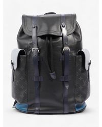 Louis Vuitton - Christopher Backpack Pm Monogram Eclipse / Navy Epi Leather - Lyst