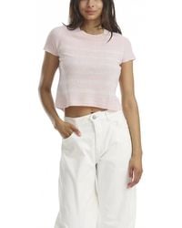 Splendid - Emerson Stripe Short Sleeve Sweater - Lyst