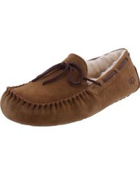 UGG - Dakota Suede Shearling Lined Moccasin Slippers - Lyst