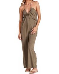Bobi - Halter Neck Wide Leg Jumpsuit - Lyst