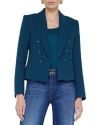 L'Agence - Brooke Double-Breasted Crop Blazer - Lyst