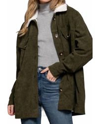ACTIVE USA - Faux Fur Corduroy Jacket - Lyst