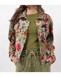 Ivy Jane - Bird Print Velveteen Jacket - Lyst