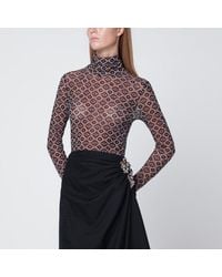 Dries Van Noten - Semi-Clear Print Turtleneck Jumper - Lyst