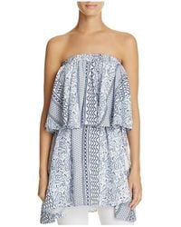 Olivaceous - Ruffled Off The Shoulder Strapless Top - Lyst