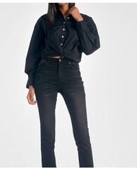 Elan - Long Sleeve Button Down Twist Front Top - Lyst